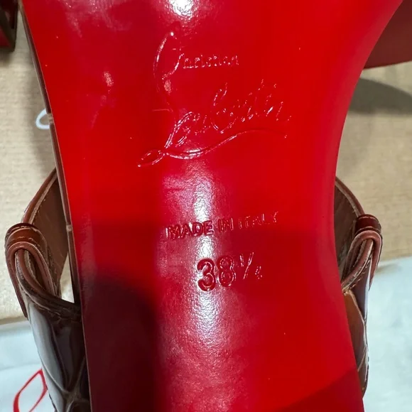 Just Queen 55 Croc-Embossed Sandals - Picture 10 of 15